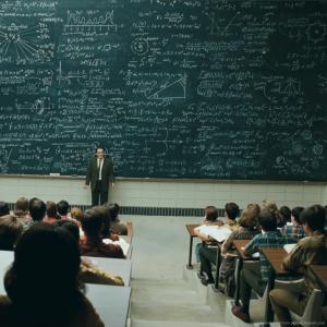 giant chalkboard in a classroom